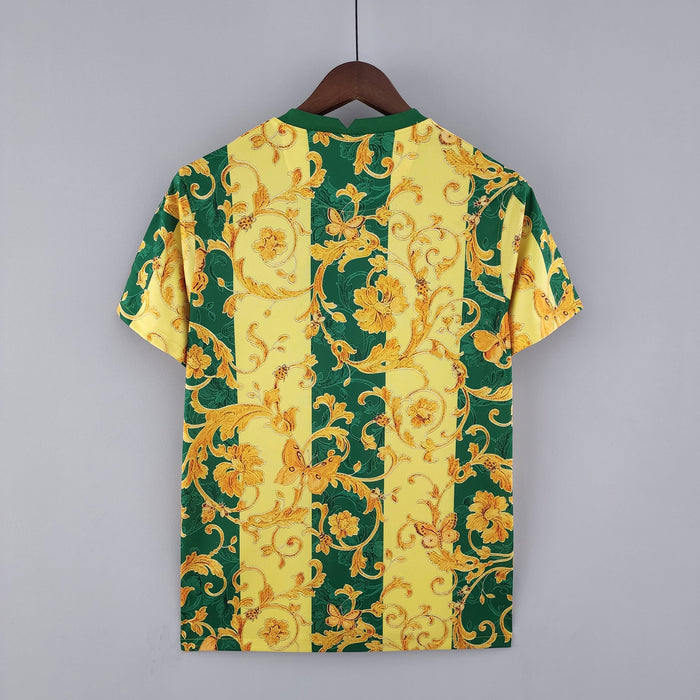 Brazil Special Edition Yellow Green Flower Jersey 2022 (Men’s Large)